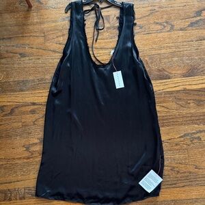 Topshop Black Satin Sleeveless dress NWT Size 4